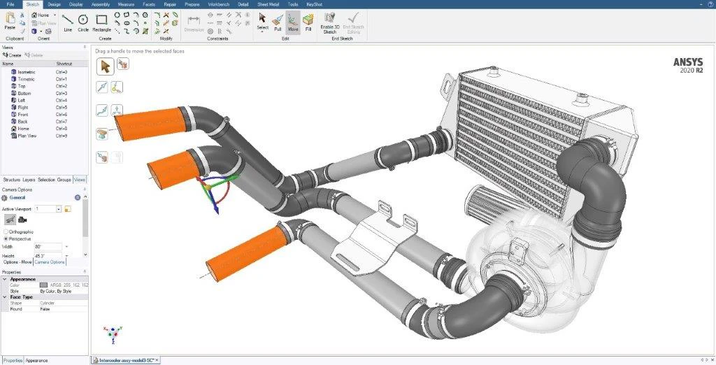 screenshot of Ansys SpaceClaim